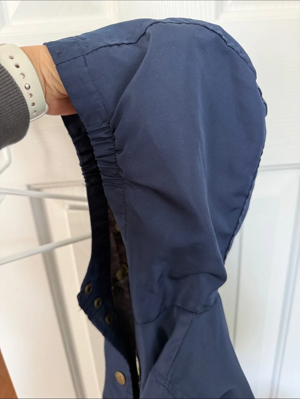 Jessica Simpson Navy Hooded Raincoat with Pineapple Patch